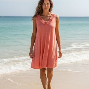 Max Studio Coral Sleeveless Midi Dress